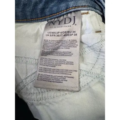 NYDJ Sheri Slim Ankle Lift Tuck Maele Stretch Shaping Jeans Split Hem 4