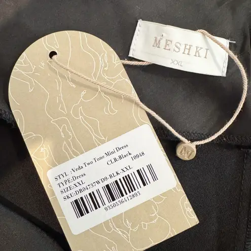 Meshki NWT Black White Veda Cutout Satin Dress Plus Size XXL