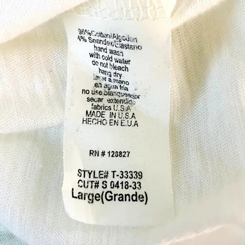 Tres Bien Sleeveless Cropped Tee Rainbow Large New