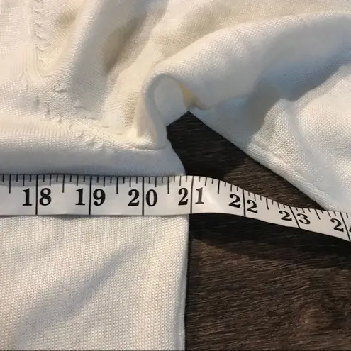 Requirements Large Cream Knit Blouse Black Gems