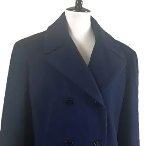 Panache Peacoat Double Breasted Wool Blend Navy Blue Women’s Size Large