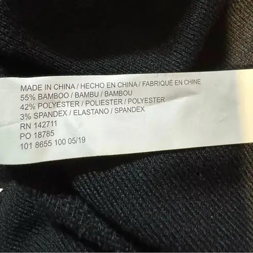 Eloquii Size 14/16 Black Long Sleeve Scoop Neck Sweater/Top Tapered Wrists