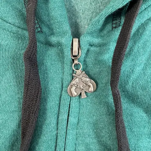 Rock & Roll Cowgirl  XXL Hoodie Sweatshirt Studs Wings Heart Full Zip Spellout