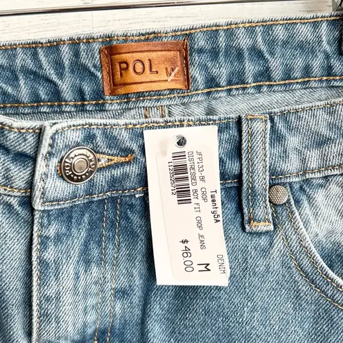 POL  clothing Distressed Peekaboo Fishnet Jeans