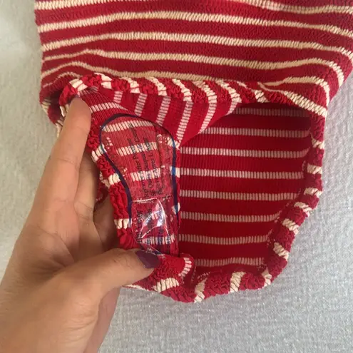 HUNZA G Nadine Bikini Red/White Stripe, BRAND NEW, $255 Red Size undefined