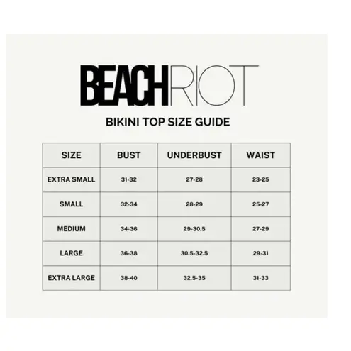 Beach Riot Leona Bikini Top Size XL