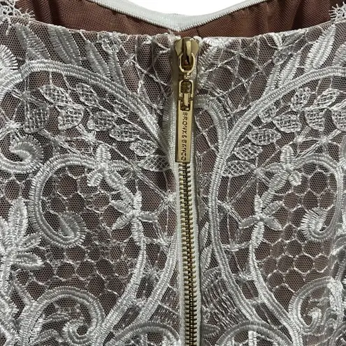 Bronx and Banco NEW NWOT Tiffany Blanc Lace Midi Dress In White