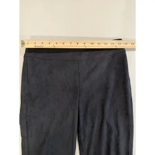 Sigrid Olsen Pants Womens Small Black Faux Suede Pull On Elastic Waist Travel - Image 4