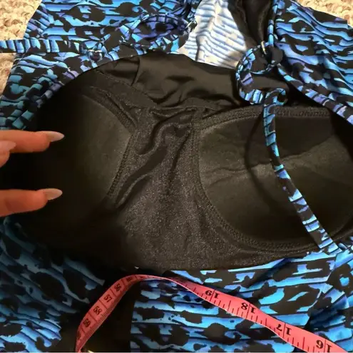 MiracleSuit Purr-Fection Jubilee Tankini Swimsuit Top Slimming Wireless- Size 10