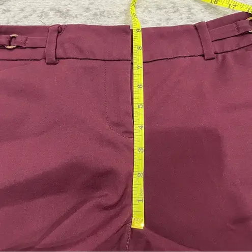 New York & Company Maroon Cropped Dress Pants Red Size 4