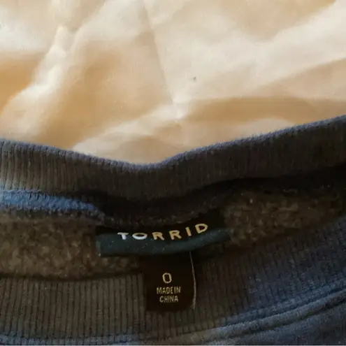 Torrid  Blue Tye Dye Sweatshirt Size 0