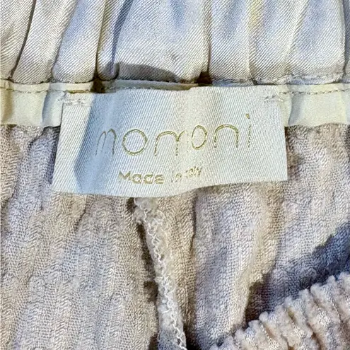 MOMONI Vischio Italian Luxe Woven Beige Loungewear Ankle Crop Trousers 42/12🧡