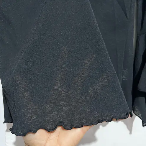 Hiatus bell sleeves top Size M USA Black Sheer Y2K New