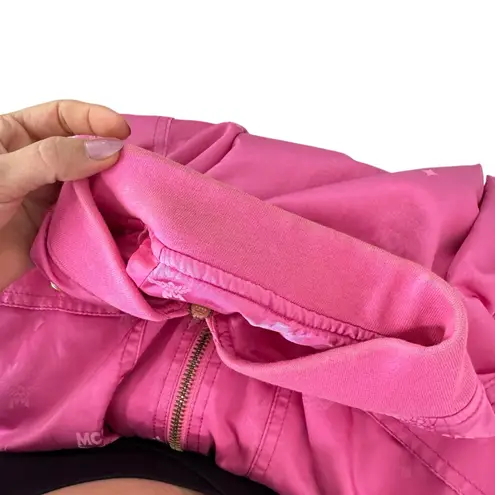 MCM Vintage Pink Monogram Satin Tracksuit Custom Made