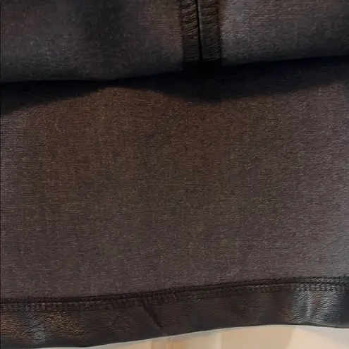 Zeagoo Black Faux Leather A Line Mini Skirt - Size Small