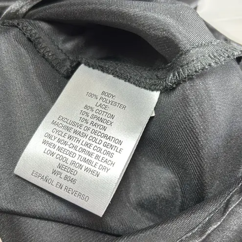 Thalia Sodi Black Cheetah Print Chemise Black&Brown Size M