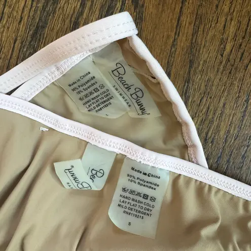 Beach Bunny Light Pink and Tan Bikini