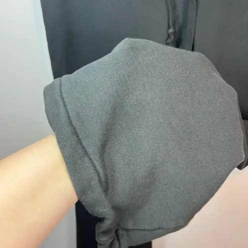 Brandy Melville  Women’s Hilary Yoga Pants Black 100% Cotton Fleece Tie  One Size