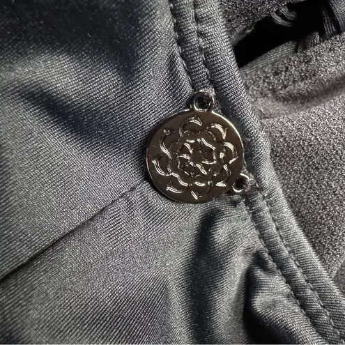 Swim Systems Onyx Black Lace Up Halter Tie Neck One Piece Swimsuit Size XS New