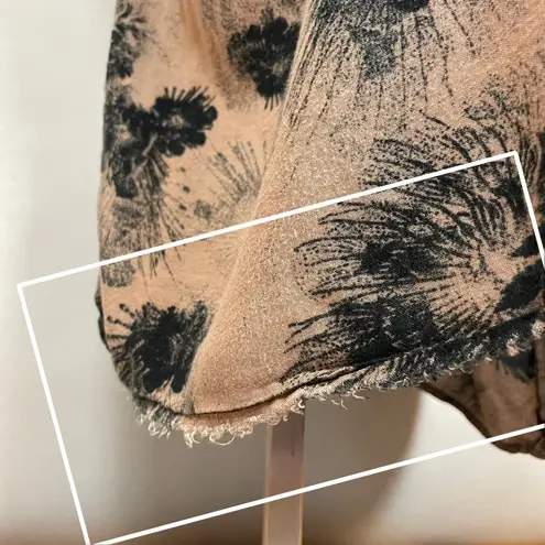 Handmade Kaftan Dress Neutral Tropical Floral Subtle Flaws Caftan Brown Maxi Size undefined