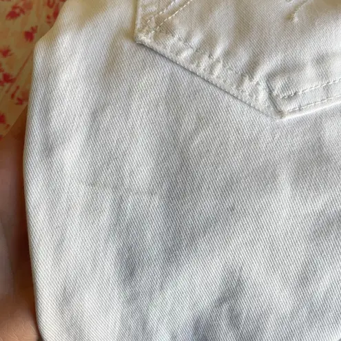 Mother Denim The Looker Glass Slipper White Jeans in Size 28