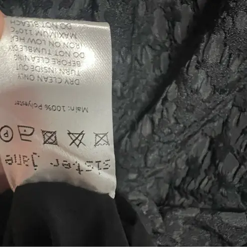 Sister Jane Black Jacquard Puff Sleeve Bubble Skirt Mini Dress