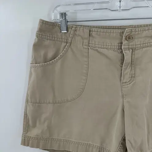 The North Face  Tan Cotton Zip Fly Pocket Casual Shorts Women's Size Large FLAWED