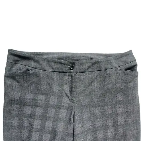 Lane Bryant Womens  Charcoal Thinstripe Plaid Wide Leg Dress Pants - Sz 18