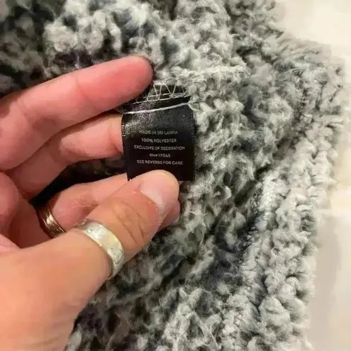 Simply Vera Vera Wang Plush Gray Sherpa Pullover Hoodie Sweatshirt Womens XXL