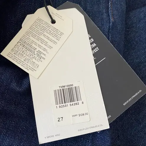 Levi's  Engineered Jeans Dark Washed LEJ 1st Loose Wide Leg Cropped Jeans 27