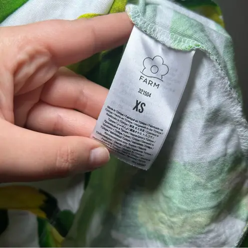 Farm Rio Green Pink Tropical Tank Top women’s XS vacation resort summer preppy