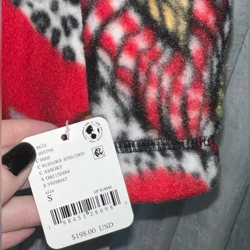 FP Movement Wild and Free Printed Fleece Pullover in Wildflower Retro Small Red