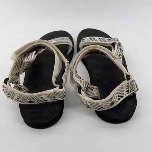 Teva Women 7 Original Universal Sandal White Aztec Adjustable Straps Hiking