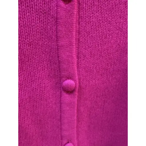 C By Bloomingdale's Cashmere V Neck Cardigan Women's Size Large Ultra Pink