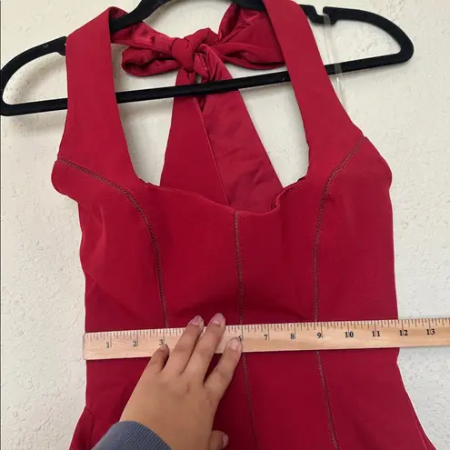 House Of CB  S Tall  'Loulette' Red Halter Neck Bow Mini Dress NWOT