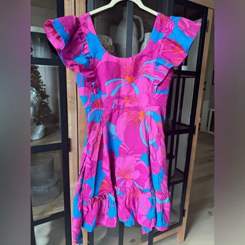 Tuckernuck X Cameran Eubanks Wimberly Wild Azalea Edisto Dress lonen mini ruffle