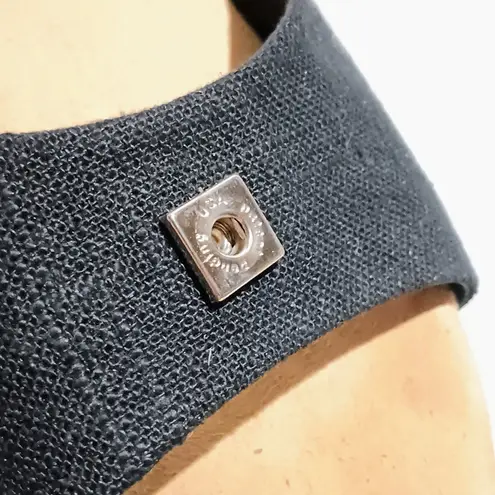 Lindsay Phillips Black Devon Wedge Sandals-Size 7-Interchangeable Clips-Lalita