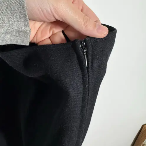 Sisley Wool Skirt Women Black Zip Closure Holiday Classic Quite Luxury Old Money Size 10