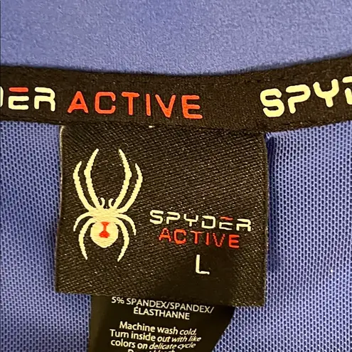 Spyder Performance Zip Up Jacket Stylish Activewear Blue Jacket Size Large