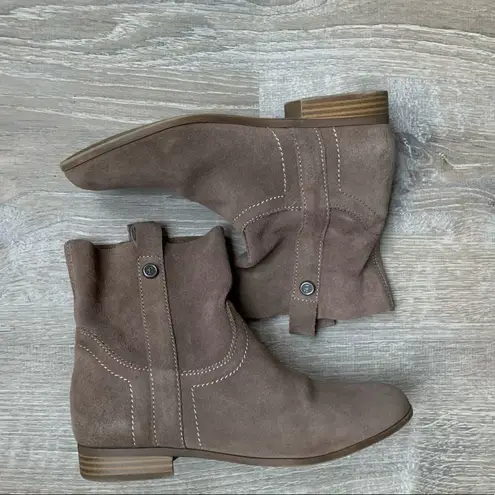  Shoes Frye & Co. Sarah Shortie Suede Pull On Boot In Taupe Gray