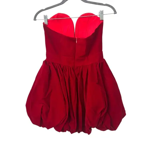 ADEIRLINA Vibrance After Dark II Velvet Bubble Dress Red NWT XS