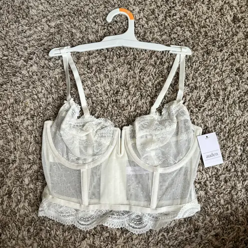 Target Auden Women Mesh/Lace Corset - White Size Medium 