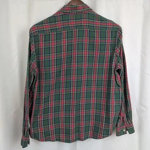 Pendleton Ladies' Y2k-ish Tartan Plaid Cotton Knit Shirt L
