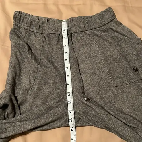 Born szM soft heatheredâgrey drawstring waist ankle band joggers w/pocketsâGUC Gray Size M