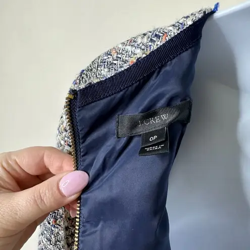 J.Crew  Tweed Multicolor 3/4 Sleeves Dress Women's 0 Petite