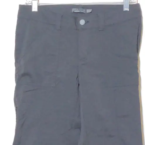 prAna  Convertible Cargo Pants Hiking Outdoors Athletic Black 6 Short Inseam