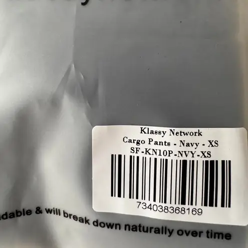 Klassy network Cargo Pants size xs Blue