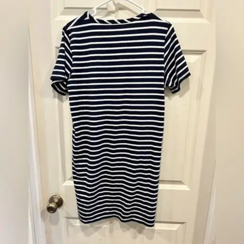 Lilla P Blue and‎ White Striped T Shirt Dress size Small