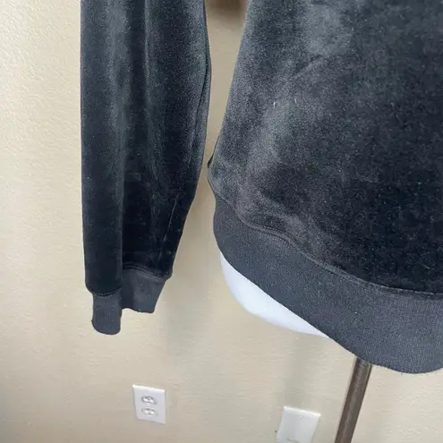 A New Day  Black Velvet Sweatshirt Pullover Crewneck Luxe Velour Size Large
