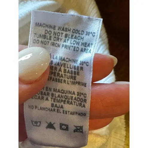 Sundry Tank Top Women XS White Ribbed Sleeveless Racerback Top Athletic Yoga